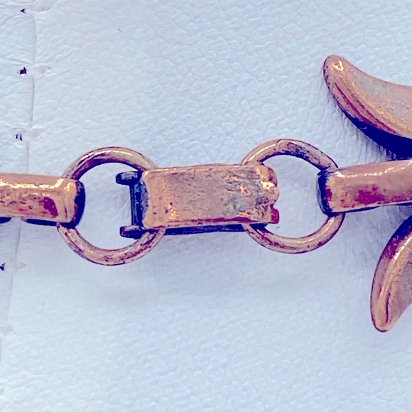 Vintage Renoir Copper Leaf Necklace / Choker Signed Renoir On Clasp 1946-1964 - Picture 3 of 8